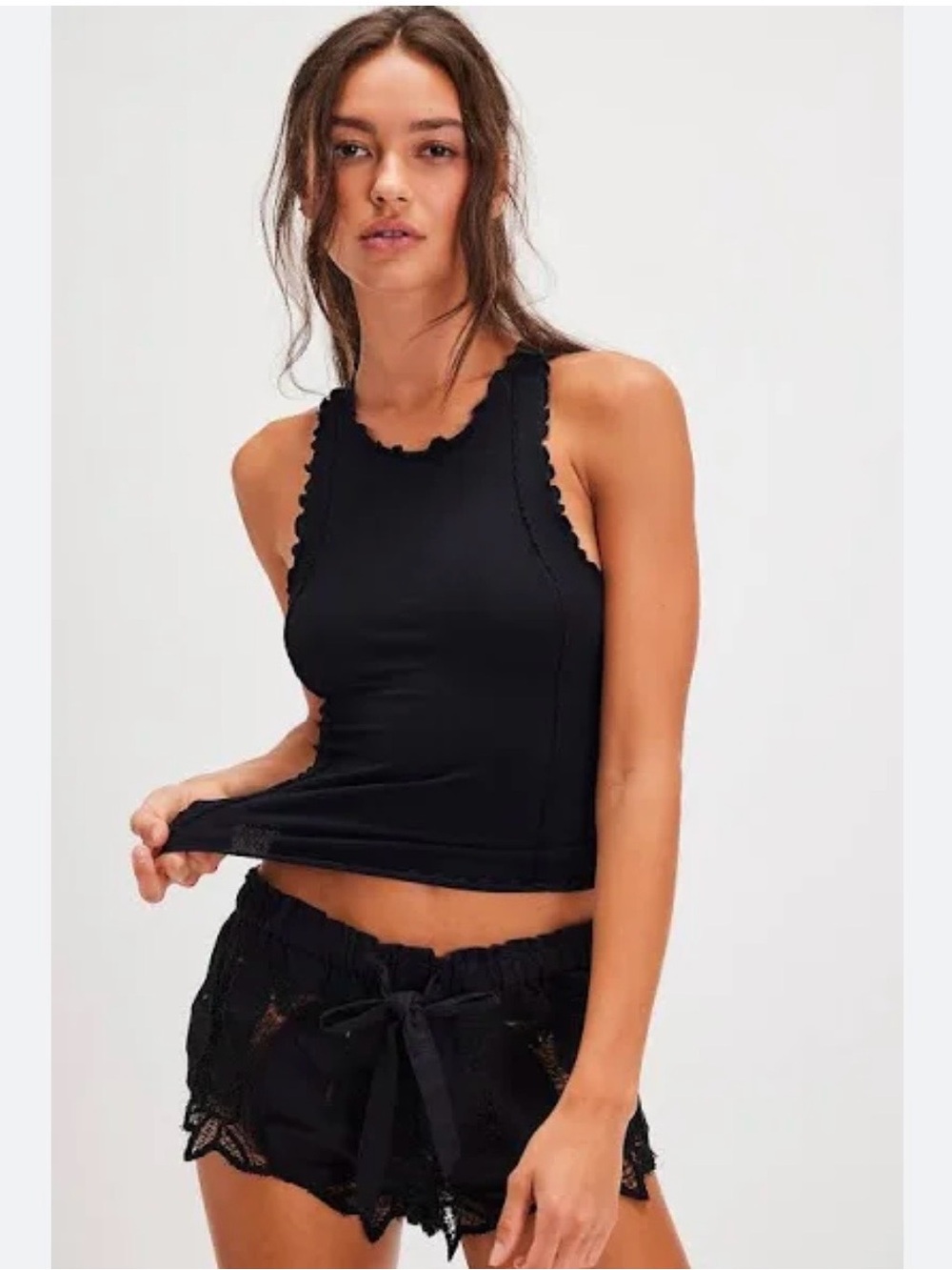 Free People Black Better This Way tank